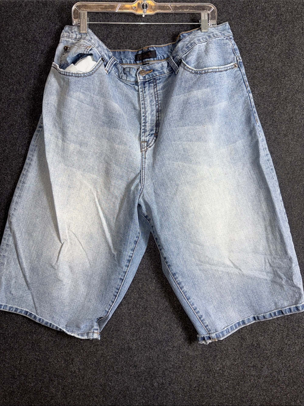 Sean John Light Wash Denim Jean Shorts 16in inseam Baggy